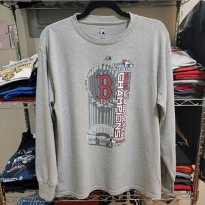 Boston Red Sox mens size L 2013 Champion Red Socks Longsleve tshirt